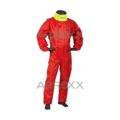 Arroxx Regenoverall - Kindermaat -Rood Fluo Geel