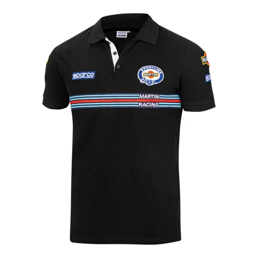 Sparco Polo Replica Patches Martini Racing Black