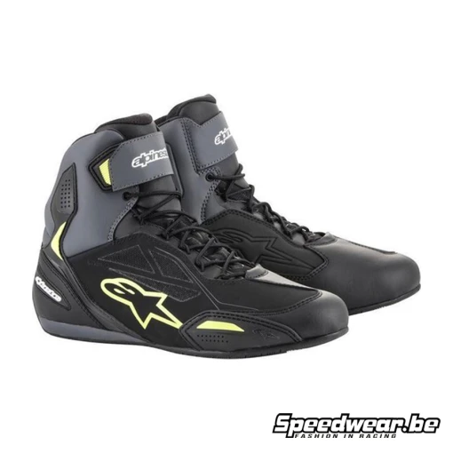 Alpinestars Faster 3 Drystar Schuh: schwarz grau gelb fluo