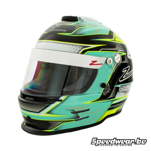 Casque Zamp pour Karting RZ 42 Vert Argent