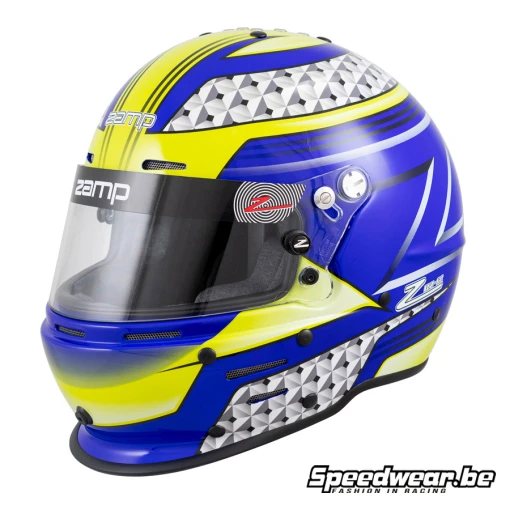 Zamp autosport helm RZ 62 Blauw/Groen