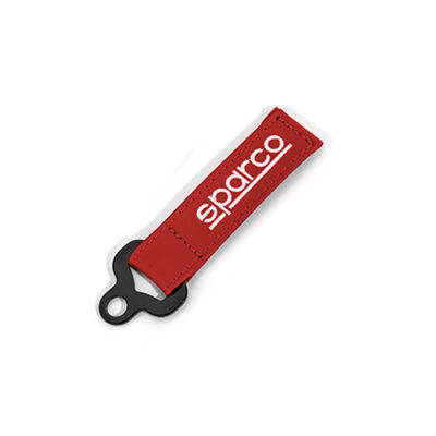 Sparco Leren Sleutelhanger rood