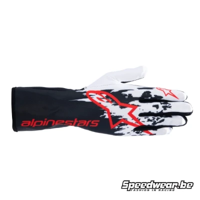 Alpinestars Tech 1 K v3 handschoen - Wit ROOD