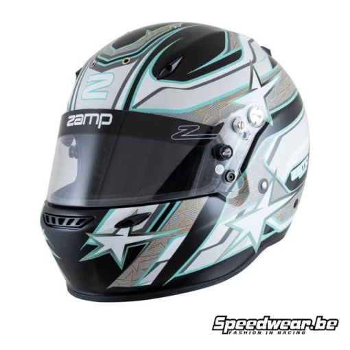 Zamp Autoracehelm ZR-72 Mat zwart en blauw