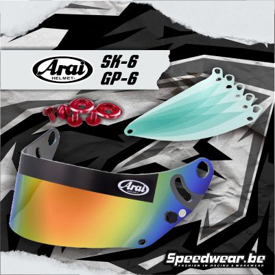 Arai helm SK6 en GP6 Toebehoren