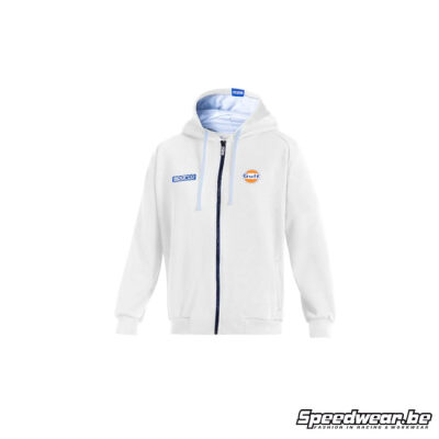 GULF HOODIE met ZIPPER Wit