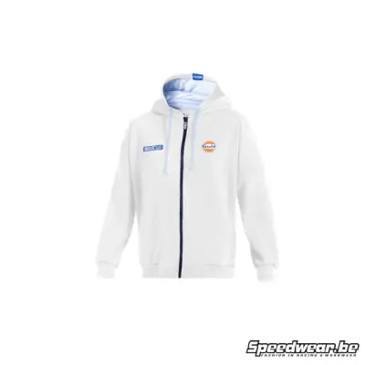 GULF HOODIE met ZIPPER Wit