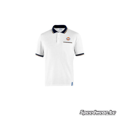 GULF POLO Piquet Pocket Wit