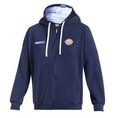 GULF HOODED Zip Navy