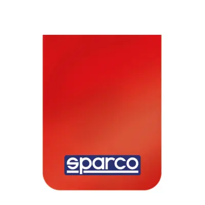 Sparco MUD FLAP PAIR 4MM FIA COMPL rood