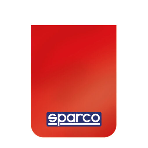 Sparco MUD FLAP PAIR 4MM FIA COMPL rood