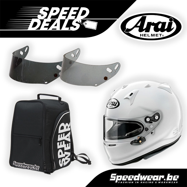 Speeddeal: Arai GP7 Helm + Vizier + Helmtas