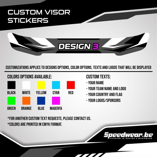 Helmvizier Sticker – Eigen Ontwerp 3