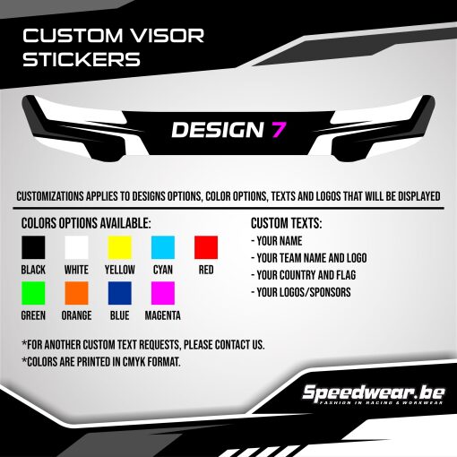 Helmvizier Sticker – Eigen Ontwerp 7