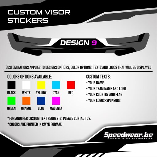Helmvizier Sticker – Eigen Ontwerp 9