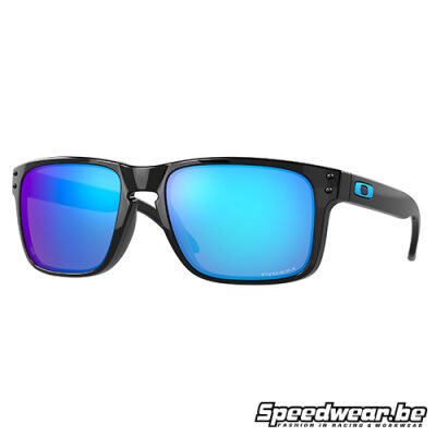 Oakley SUNGLASSES WITH CASE Holbrook Polished Black w/ PRIZM Sapph