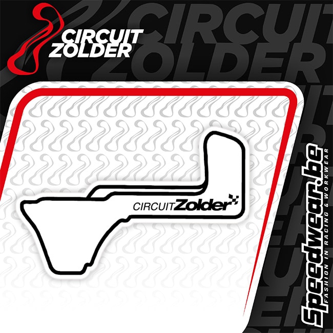 Circuit Zolder Sticker ZWART Transparant