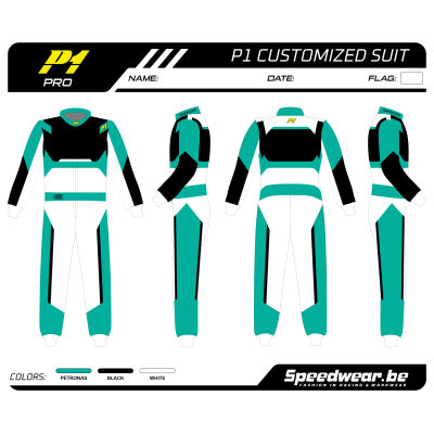 Racepak autosport van P1 – Volledig op maat PATROON 13